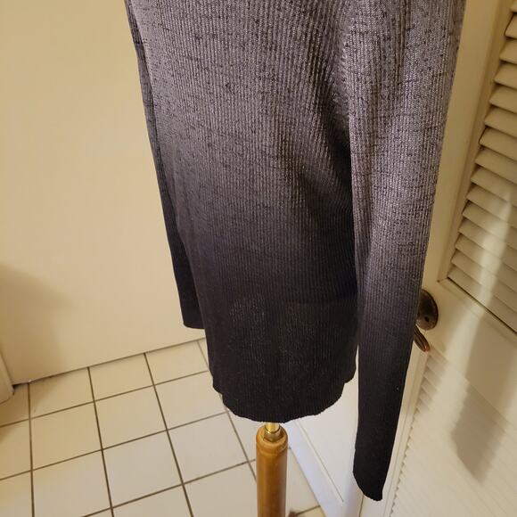 Ombre Purple Metallic Tinsel Cardigan Rafaella Vintage 80s 90s Womens Large - Picture 5 of 7